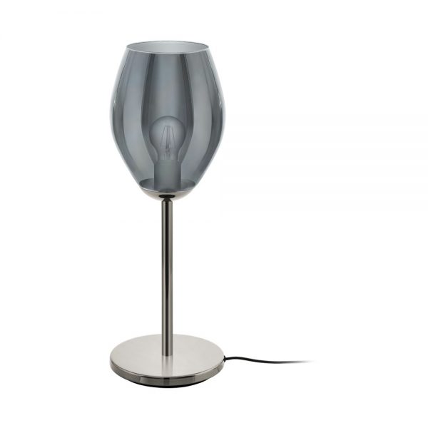 Veioza EGLO ESTANYS 39568 - E27 1X60W D190mm - Sticla aburita - Nichel Nero