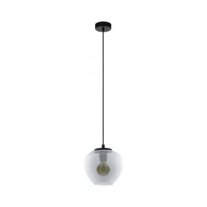 Pendul EGLO PRIORAT 39656 - E27 1X40W D235mm - Negru Transparent