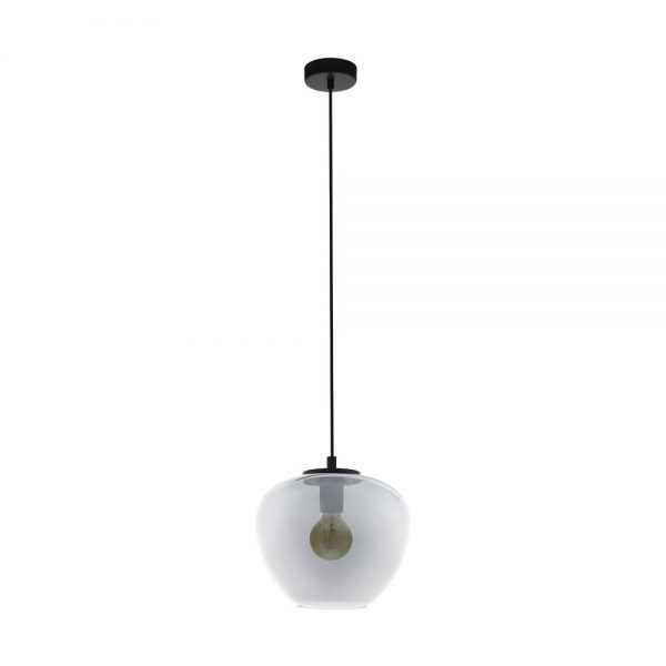 Pendul EGLO PRIORAT 39657 - E27 1X40W D290mm - Negru Transparent