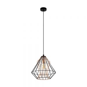 Iluminat Vintage Hl-1 E27 Schwarz-Kupfer 'Dreadfort' Eglo 43056