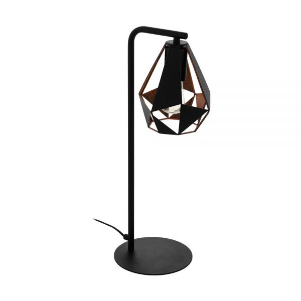 Veioza vintage EGLO CARLTON 4 43058 - E27 1X60W - Otel - Cupru Antichizat - Negru