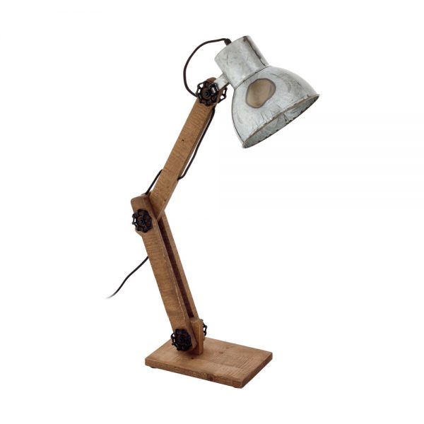 Veioza vintage EGLO FRIZINGTON 43068 - E27 1X40W - Lemn - Zinc Antichizat