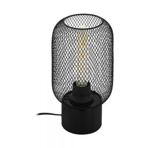 Veioza vintage EGLO WRINGTON 43096 - E27 1X60W D150mm - Otel - Negru