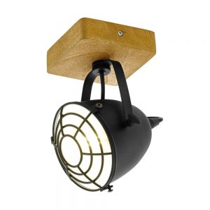 Aplica vintage EGLO GATEBECK 49076 - E14 1X40W - Lemn - Negru