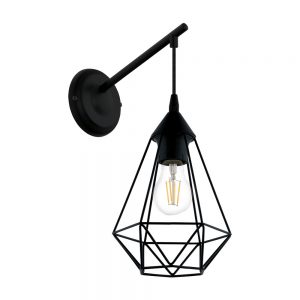 Aplica vintage EGLO TARBES 49081 - E27 1X60W - Otel - Negru