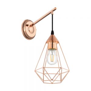 Iluminat Vintage Wl-1 E27 Kupfer-Glz- 'Tarbes' Eglo 49082