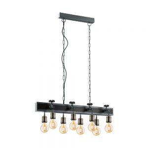 Lustra vintage EGLO GOLDCLIFF 49099 - E27 8X60W - Lemn - Maro