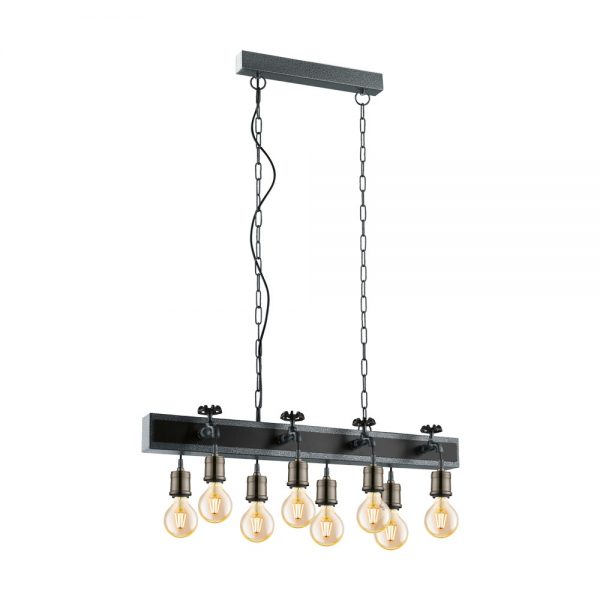 Lustra vintage EGLO GOLDCLIFF 49099 - E27 8X60W - Lemn - Maro
