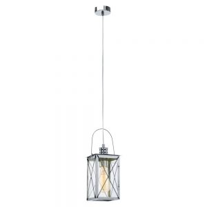Iluminat Vintage Lustra 1 Bec E27 Crom Eglo 49212