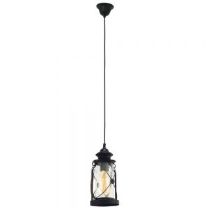 Pendul vintage EGLO BRADFORD 49213 - E27 1X60W D140mm - Transparent