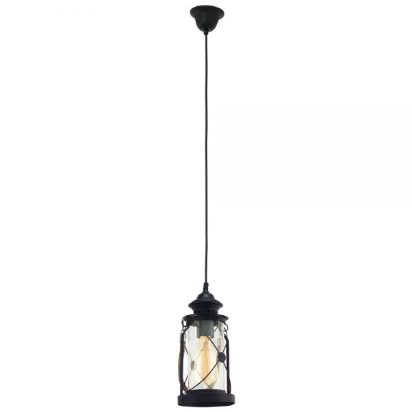 Pendul vintage EGLO BRADFORD 49213 - E27 1X60W D140mm - Transparent
