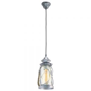 Pendul vintage EGLO BRADFORD 49214 - E27 1X60W D140mm - Transparent