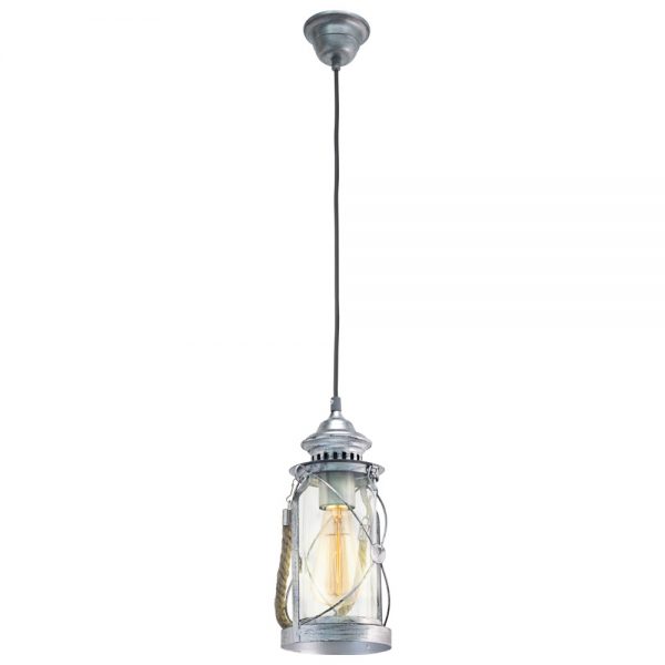 Pendul vintage EGLO BRADFORD 49214 - E27 1X60W D140mm - Transparent