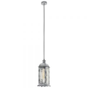 Iluminat Vintage Lustra 1 Bec E27 Argintiu-Antic Eglo 49216