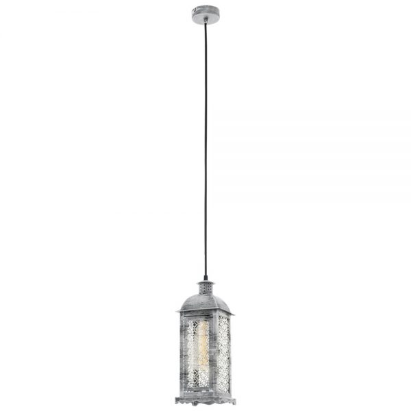 Iluminat Vintage Lustra 1 Bec E27 Argintiu-Antic Eglo 49216