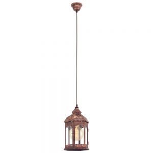 Iluminat Vintage Lustra 1 Bec E27 Cupru Farben 'Redford 1 Eglo 49224