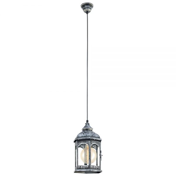 Iluminat Vintage Lustra 1 Bec E27 Argintiu-Antic Eglo 49225