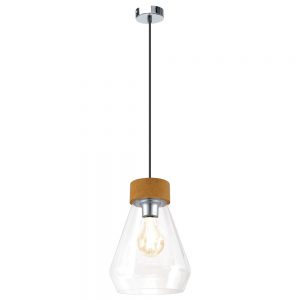 Pendul vintage EGLO BRIXHAM 49262 - E27 1X60W D210mm - Transparent