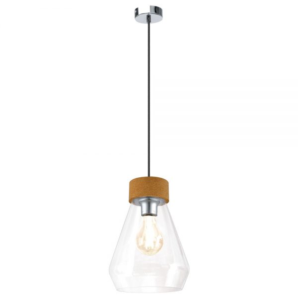 Pendul vintage EGLO BRIXHAM 49262 - E27 1X60W D210mm - Transparent