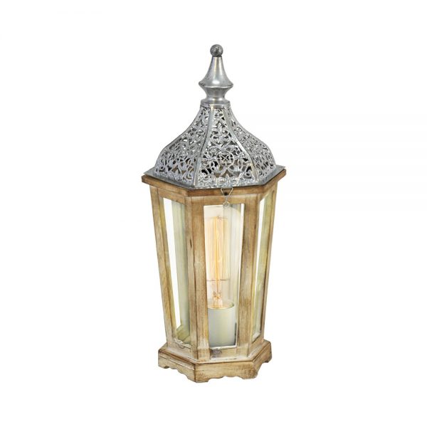 Iluminat Vintage Veioza 1 Bec E27 Argintiu 'Kinghorn' Eglo 49277