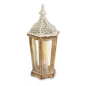 Iluminat Vintage Veioza 1 Bec E27 Alb-Patinat Eglo 49278