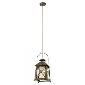 Iluminat Vintage Lustra 1 Bec E27 Gold-Rosu 'Redford' Eglo 49347