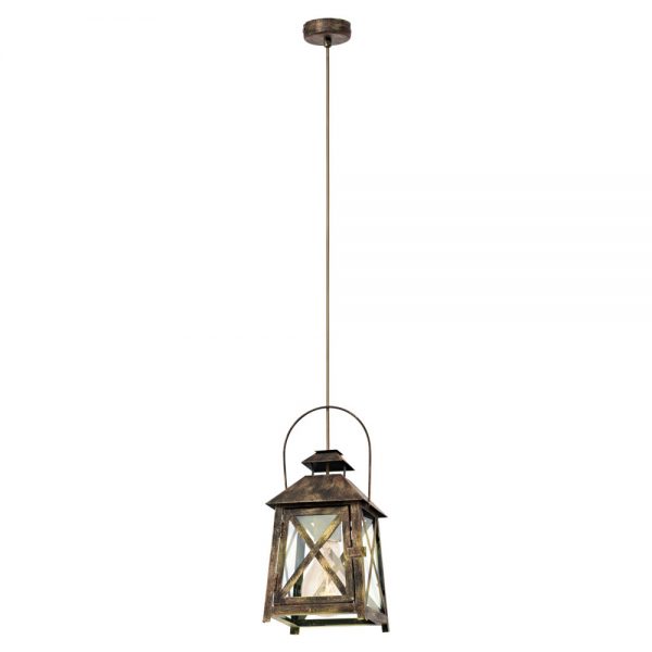 Iluminat Vintage Lustra 1 Bec E27 Gold-Rosu 'Redford' Eglo 49347