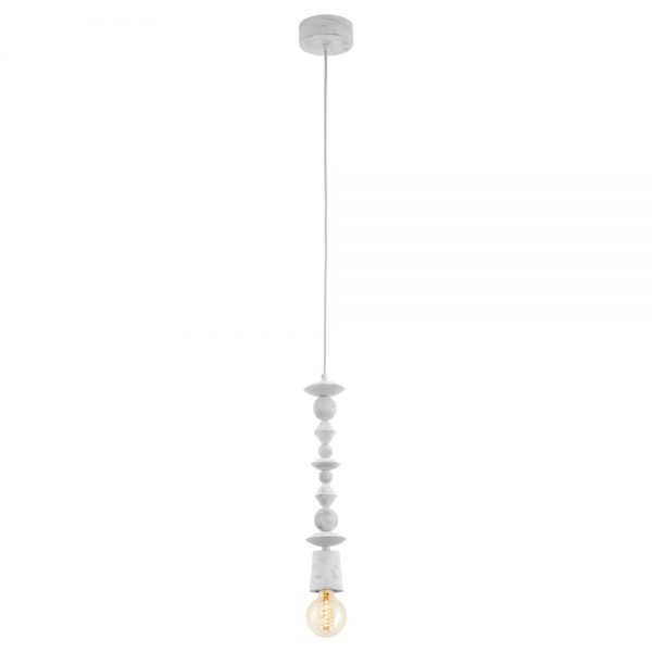 Iluminat Vintage Pendul 1X60W  E27  Alb Patinat 'Avoltri' Eglo 49371