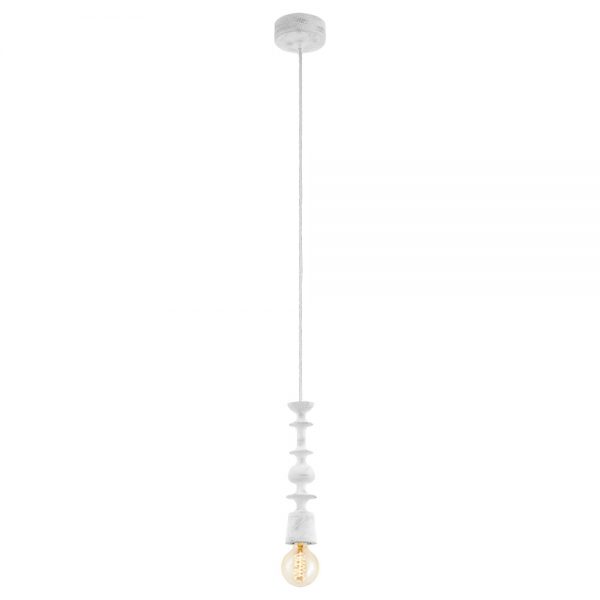 Iluminat Vintage Pendul 1X60W  E27  Alb Patinat 'Avoltri' Eglo 49374