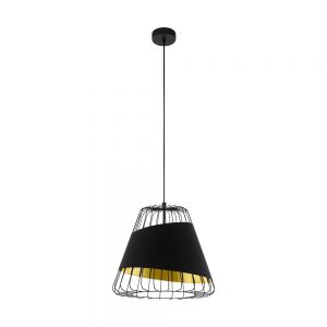 Pendul vintage EGLO AUSTELL 49446 - E27 1X60W D360mm - Auriu - Negru