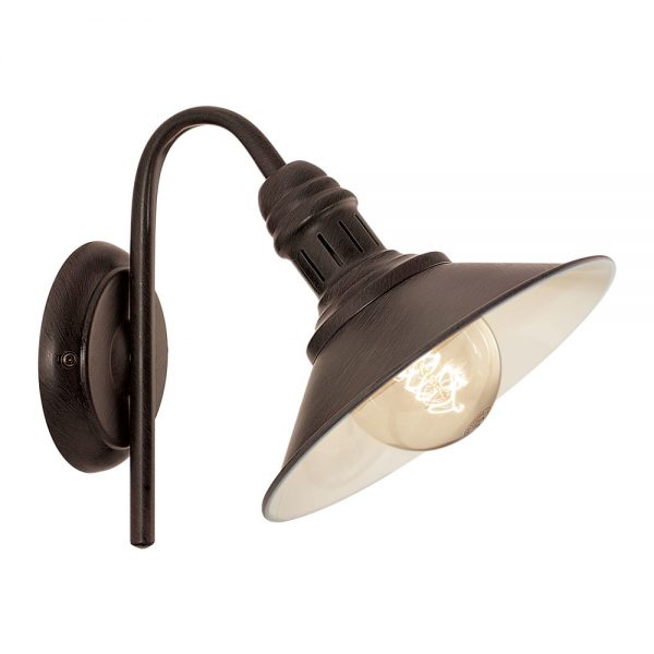 Aplica vintage EGLO STOCKBURY 49458 - E27 1X60W - Otel - Maro Antichizat - Bej