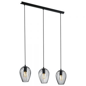 Lustra vintage EGLO NEWTOWN 49478 - E27 3X60W - Otel - Negru