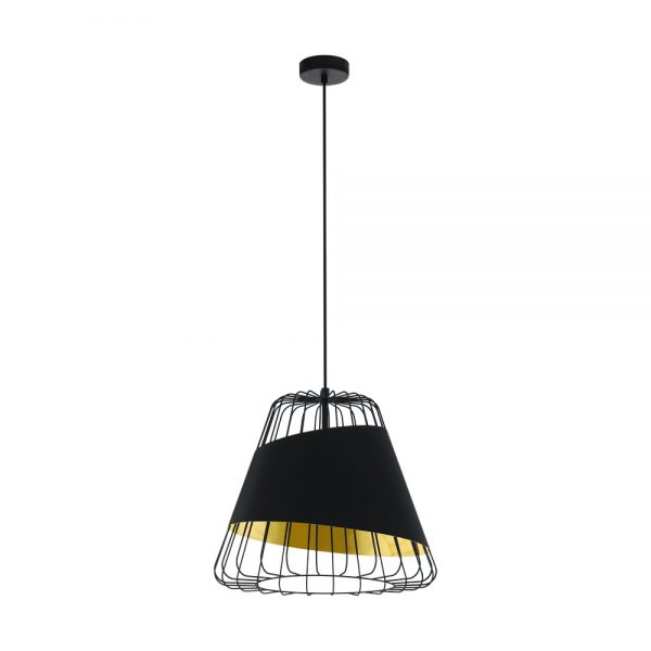 Pendul vintage EGLO AUSTELL 49509 - E27 1X60W D430mm - Auriu - Negru