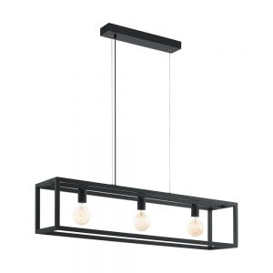 Lustra vintage EGLO ELSWICK 49564 - E27 3X60W - Otel - Negru