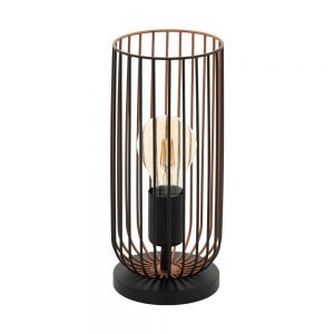 Veioza vintage EGLO ROCCAMENA 49646 - E27 1X60W D130mm - Otel - Negru - Cupru
