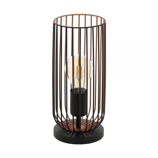 Veioza vintage EGLO ROCCAMENA 49646 - E27 1X60W D130mm - Otel - Negru - Cupru