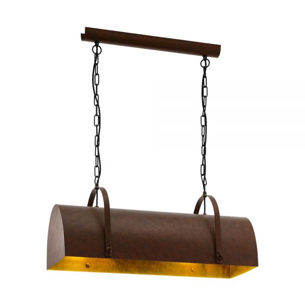 Lustra vintage EGLO DEERHURST 49687 - E27 2X60W - Otel - Maro Ruginiu