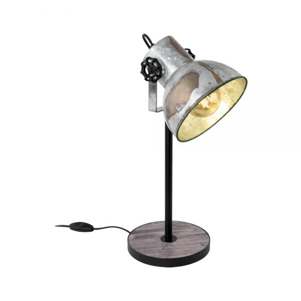 Veioza vintage EGLO BARNSTAPLE 49718 - E27 1X40W - Lemn - Zinc Antichizat