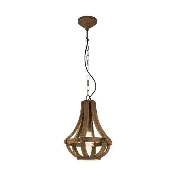 Pendul vintage EGLO KINROSS 49724 - E27 1X60W D310mm - Maro