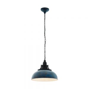 Iluminat Vintage Hl-1 D415 Blau-Antik-Schwarz 'Grantham 1 Eglo 49753