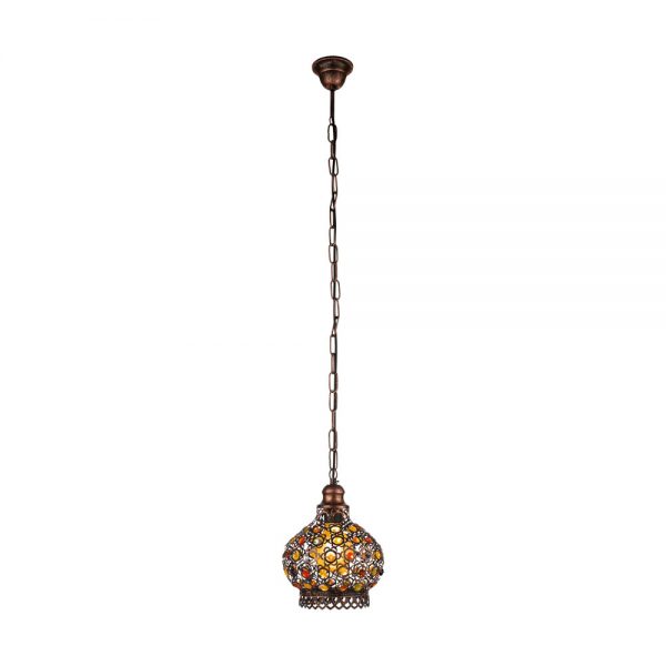 Iluminat Vintage Hl-1 D200 Kupfer-Antik-Bunt 'Jadida' Eglo 49763