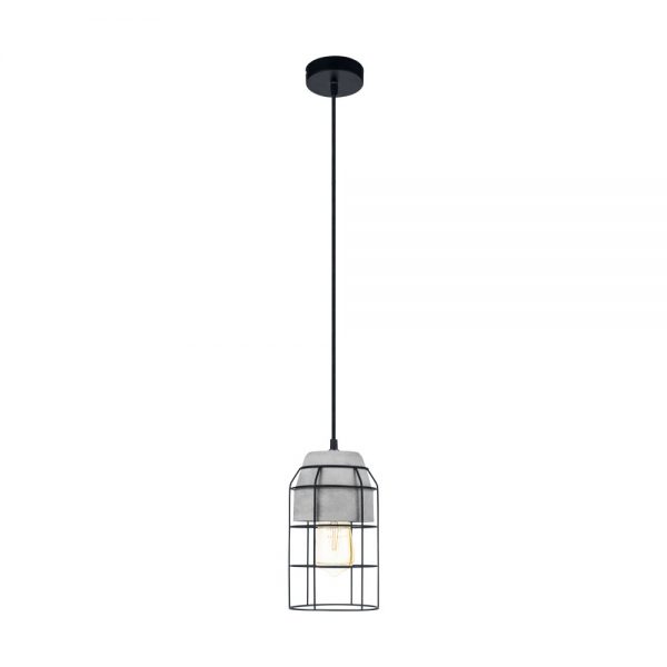 Iluminat Vintage Hl-1 D140 Schwarz-Beton 'Consett' Eglo 49783