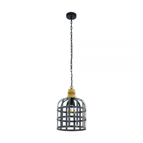 Pendul vintage EGLO OLDCASTLE 49785 - E27 1X60W D315mm - Auriu - Argintiu