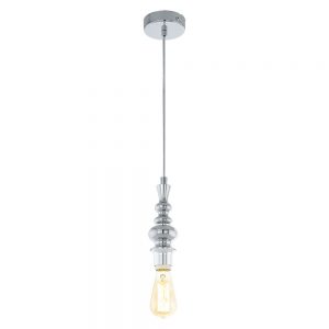 Iluminat Vintage Aufhangung-1 E27 Chrom 'Wels' Eglo 49846