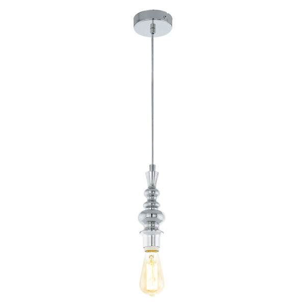 Iluminat Vintage Aufhangung-1 E27 Chrom 'Wels' Eglo 49846