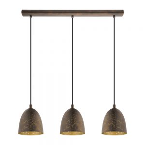 Lustra vintage EGLO SAFI 49871 - E27 3X60W - Otel - Auriu - Maro