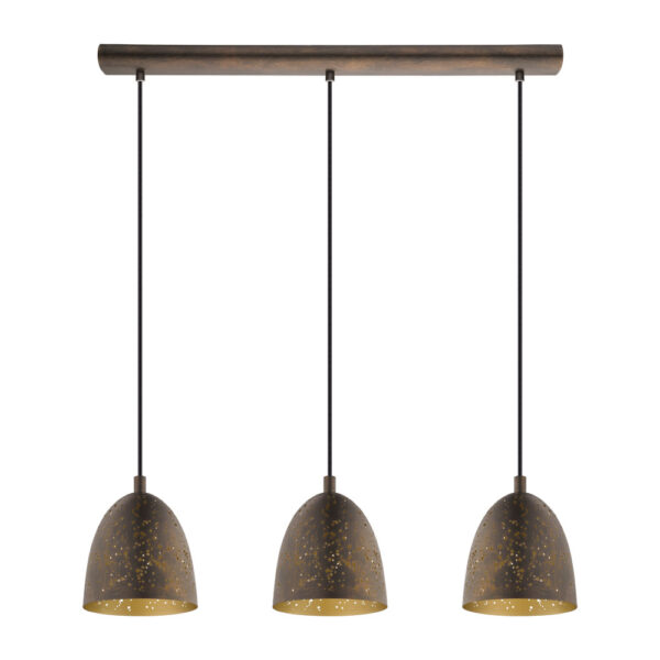 Lustra vintage EGLO SAFI 49871 - E27 3X60W - Otel - Auriu - Maro