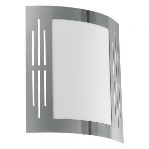 Aplica exterior EGLO CITY 82309 - E27 1X60W IP44 - Inox - Alb