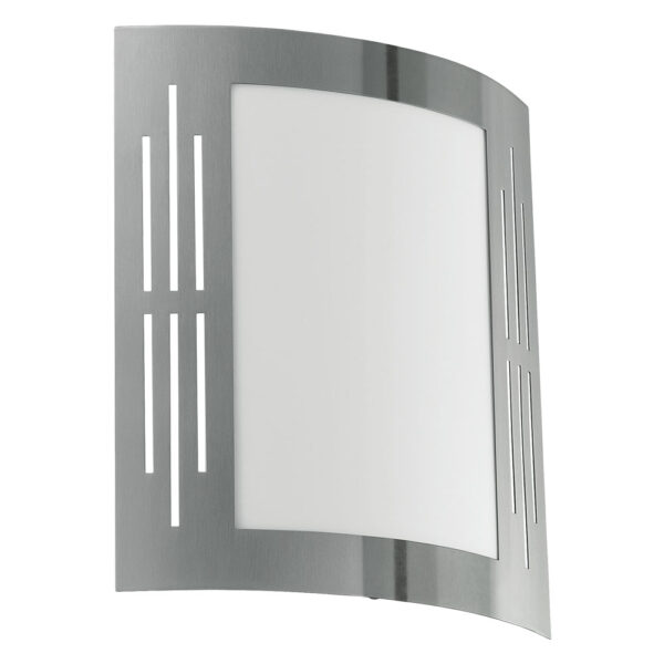 Aplica exterior EGLO CITY 82309 - E27 1X60W IP44 - Inox - Alb