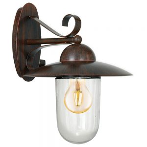 Aplica exterior EGLO MILTON 83589 - E27 1X60W IP44 - Sticla - Maro Antichizat